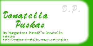 donatella puskas business card